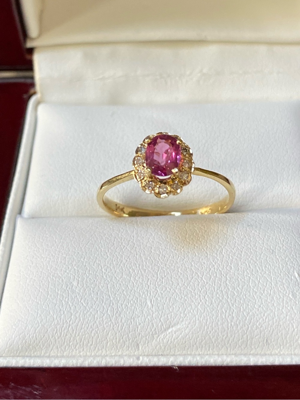 GENUINE NATURAL RUBY DIAMOND Ring GENUINE 14KT GOLD